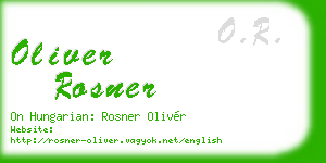 oliver rosner business card