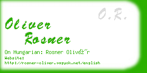 oliver rosner business card
